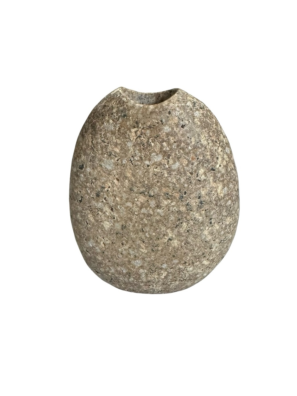 Vtg Lee Spiller Signed Natural Surf Stone Bud Vase Granite Rock Art Figurine NH